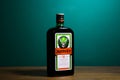 CheÃÂ ÃÂ Ã¢â¬Å¡m Poland - 09 December 2019: Bottle of Jagermeister alcohol drink, German digestif made with 56 herbs and spices. Royalty Free Stock Photo